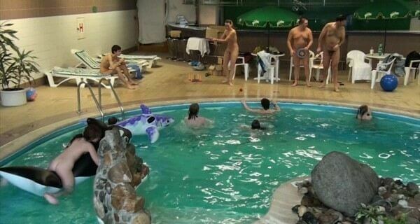 Indoor Dolphin Ride Full HD video - A Haven for Those Who Wish to Go Naked