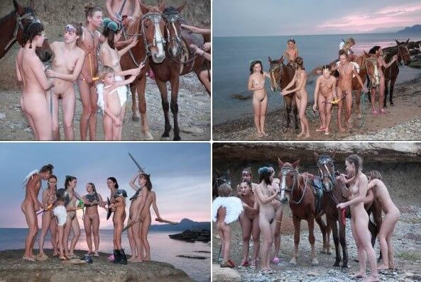 Mystical Horsey Riders Series photos - The lifestyle of naturist advocates and their community