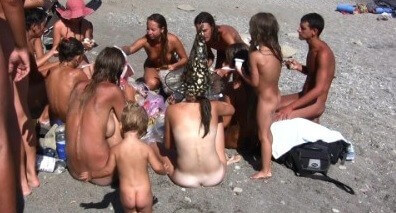 The vast oceanfront 1 Full HD video - Simplicity is an important part of naturists lives