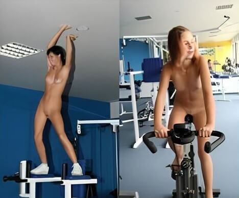 Nudists in the gym pics - Family naturism in European countries