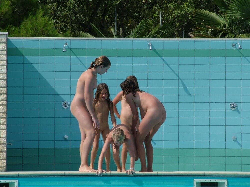 FKK Outdoor Children Pool pics - The True Golden Age of Naturism
