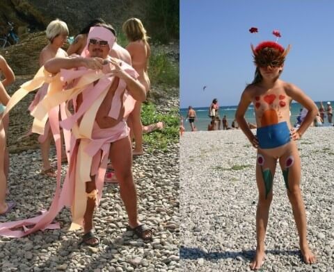 Natural Mud Camouflaging pics - Nudism helps overcome prejudices and fears