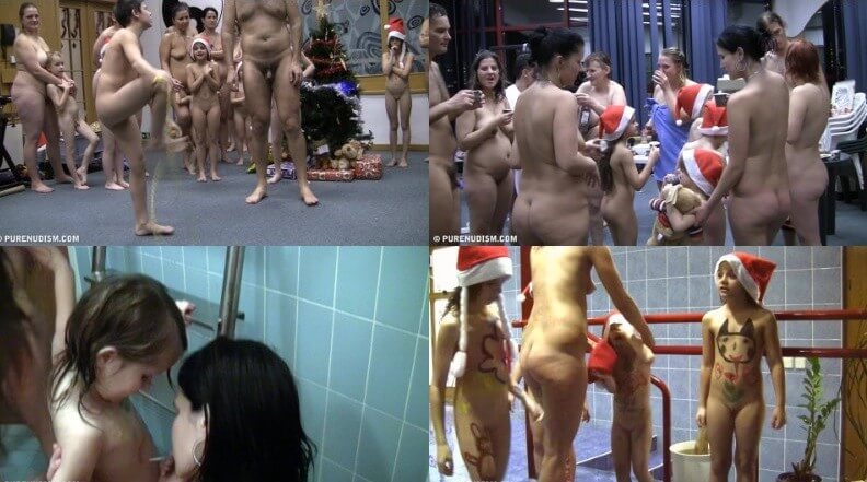 Christmas day Full HD video - Naturists live in harmony and tranquility