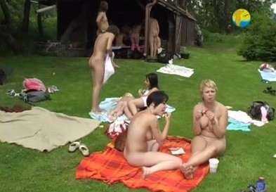 Naturist Freedom: Cottage Picnic - People practice nudism to achieve harmony with nature