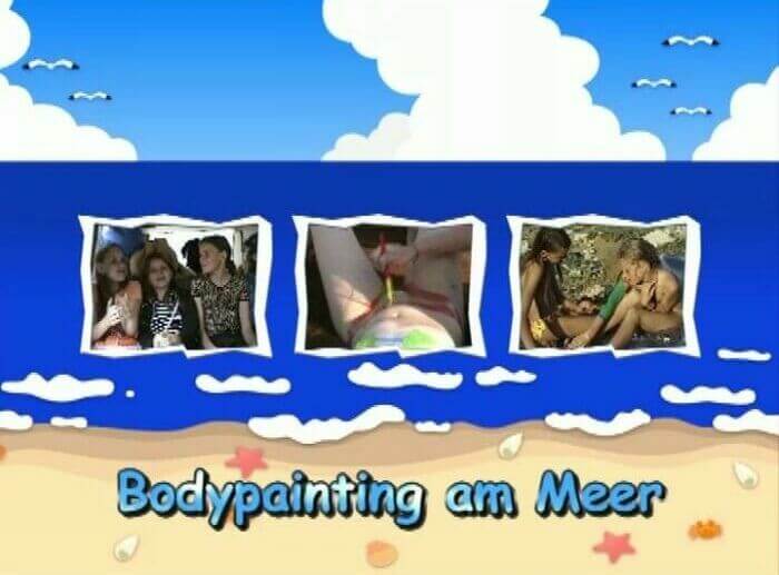 Naturistin: Bodypainting am Meer - Nature is considered the bodys natural clothing