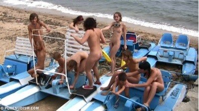 A group of naturists at sea - Nudism and naturism as a philosophy of life are deeply rooted in respect